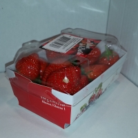 Barquette carton W avec Couvercle 250 g - Barquette carton fraise wk imprime - Barquette fraise w imprime fraise avec couvercle