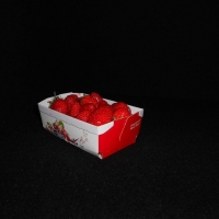 Barquette carton W 250g - Barquette carton fraise wk imprime - Barquette fraise w imprime fraise avec couvercle