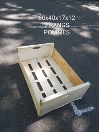 60x40-2 RANGS POMMES - Plateaux bois - Plateaux bois 60x40 cm
