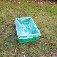 PLIABLE 69 X 40  X 15,5 AVEC POLYBAG - Caisse plastique pliable - Caisse pliable verte 60x40