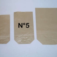 Sac écorné n°5 kraft brun - Sac papier - Sac ecorne - Sac ecorne kraft ecru