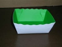 Barquette Carton Primeur 250 g sans anse - Barquette carton blanc/vert