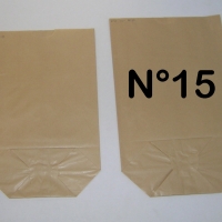 Sac écorné n°15 kraft brun - Sac papier - Sac ecorne - Sac ecorne kraft ecru