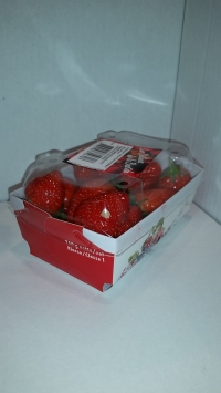 Barquette carton W avec Couvercle 250 g - Barquette carton fraise w imprime - Barquette fraise w imprime fraise avec couvercle