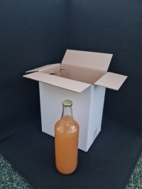 CAISSE CARTON 6 BOUTEILLES 1L CAPSULE - Emballages pour bouteilles - Caisses pour bouteille de jus de pomme