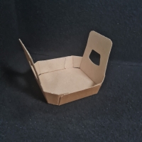 Barquette carton à rabats 4 fruits modèle ''XXL'' - Barquette 4 fruits à rabats