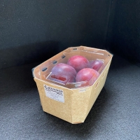Barquette carton 500 gr de prune avec couvercle - 1 - Barquette carton et couvercle - Barquette prune carton