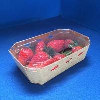 Barquette Carton 250 gr avec couvercle plastique - Barquette carton et couvercle - Barquette fraise carton