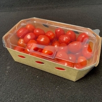 Barquette Carton 250 gr avec couvercle transparent - Barquette carton et couvercle - Barquette tomate cerise carton - Barquette carton 250 gr avec couvercle transparent