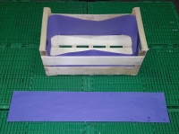 Tour de caisse bleu 50x30 - Fond et tour de caisse en papier - Fond de caisse papier bleu - Tour de caisse bleu